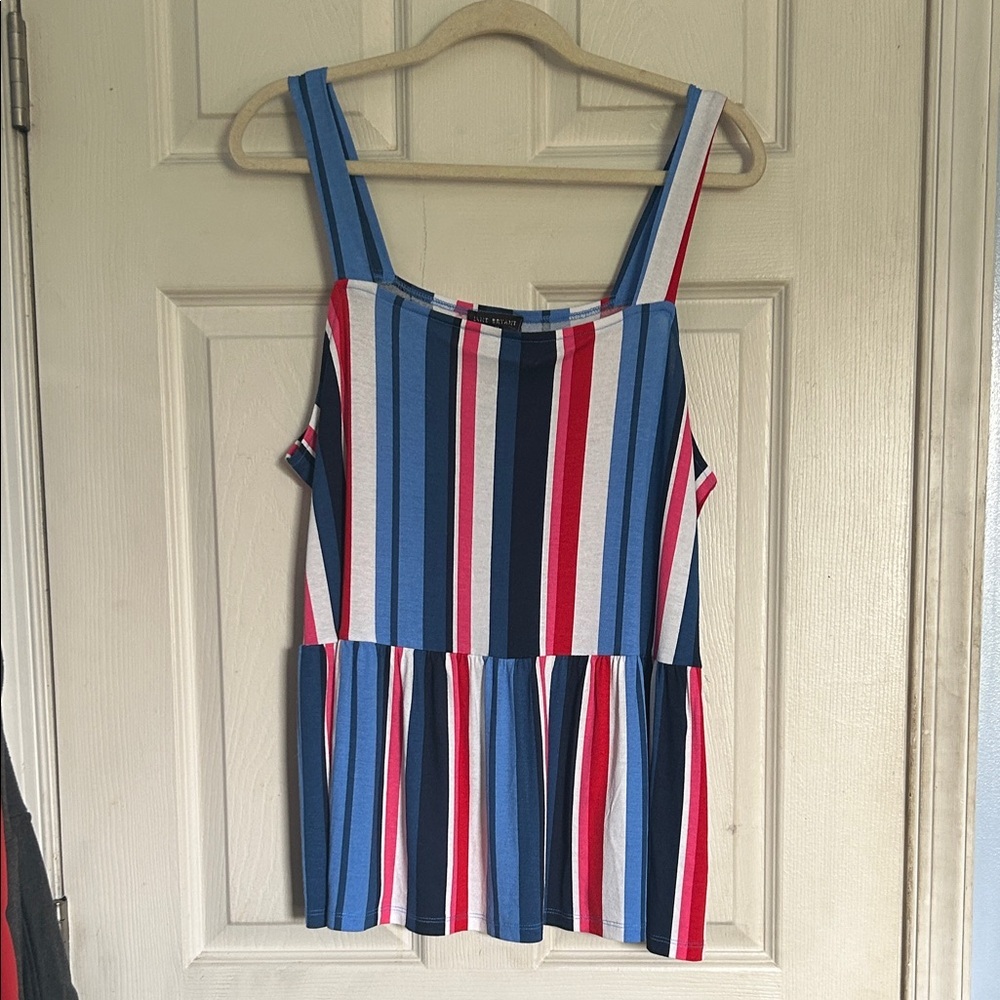 NWOT Lane Bryant patriotic stripes tank top size 14/16